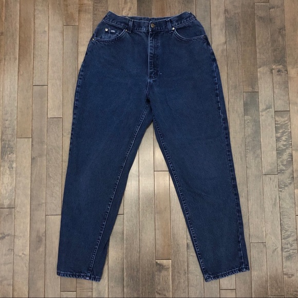 Vintage Lee Dark Wash Tapered Leg Jeans!!! - Picture 2 of 8